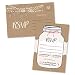 50 Rustic RSVP Cards, RSVP Postcards No Envelopes Needed, Response Card, Blank RSVP Reply, RSVP for Wedding, Rehearsal Dinner, Baby Shower, Bridal, Birthday, Engagement, Bachelorette Party Invitations