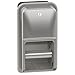 Bradley 5A10-110000 Diplomat 22 Gauge Stainless Steel Surface Mounted Dual Roll Diplomat Toilet Tissue Dispenser, 5-9/16" Width x 10-7/8" Height x 6-3/16" Depth