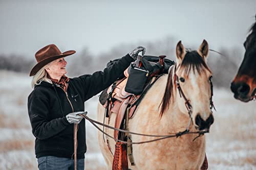 Trailmax Large Horn Saddle Bags; Horn Saddle Bags For Horses; Trail Riding Saddle Bags For Western & Endurance Saddles; Double-Stitched, 600-Denier Poly Saddle Bags; Black #TOP6