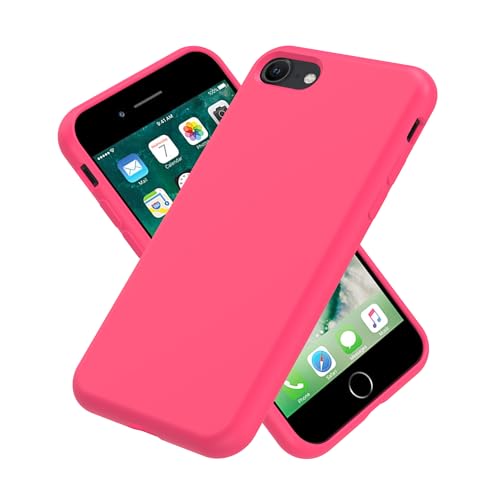 Image of iPhone se2 /se3 /8 /7 Case Silicone(Fluorescent Rose)