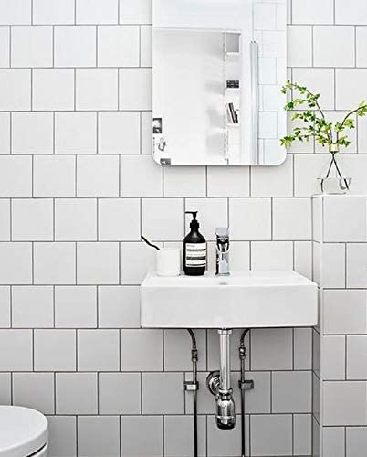 6X6 Ceramic Wall Tile - Square, Color: Matte White For Kitchen Backsplash, Bathroom Wall (Box Of 12Sqft) #TOP3