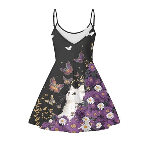 Image of Coloranimal Women's Summer Sleeveless Casual Swing Dresses with Loose Fit Beach Sundress