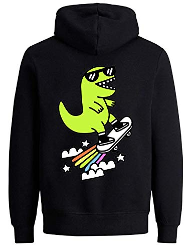 Sweat à capuche dinosaure humoristique imprimé pour homme et femme