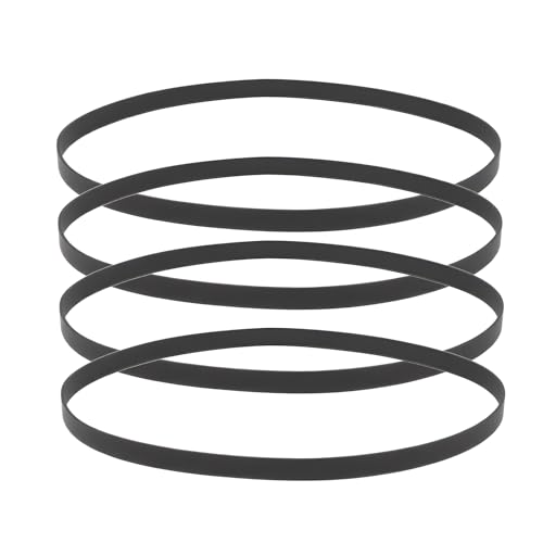 SG Store 4Pcs Recorder Flat Drive Belt 4mm Width 0.6mm Thick 66mm Diameter for DVD CD LD Cassette Recorders Walkmans VCR