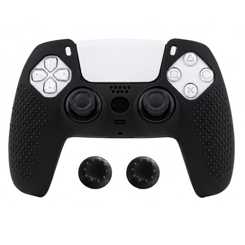 Capa Protetora Silicone Premium Antiderrapante Com Grips Compatível com Controle Playstation Ps5