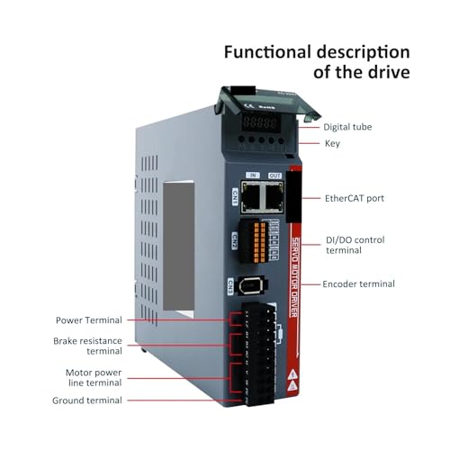Servomoteur 400W 17bit avec encodeur et câble souple de 300cm LC10E - 2