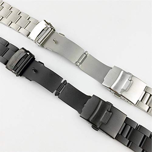 Cinturino per Orologio di Ricambio Cinturino per Orologio 18mm 20mm 22mm 24mm 26mm Cinturini per Orologi Doppia Chiusura con Fibbia Cinturino in Acciaio Inossidabile Bracciale in Metallo