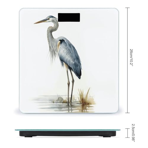 Báscula digital de baño con diseño Long-beaked Heron 180kg miniatura 2