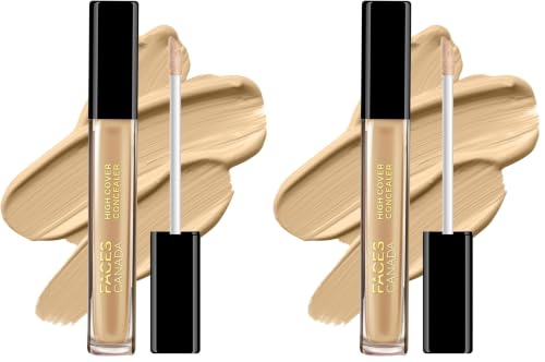 Image of FACESCANADA High Cover Concealer - Sand Beige 01|High Coverage Liquid Concealer|Blends Easily|Natural Finish|Covers Spots, Dark Circles|With Shea Butter & Vitamin E For All Skin Type - 4 Ml