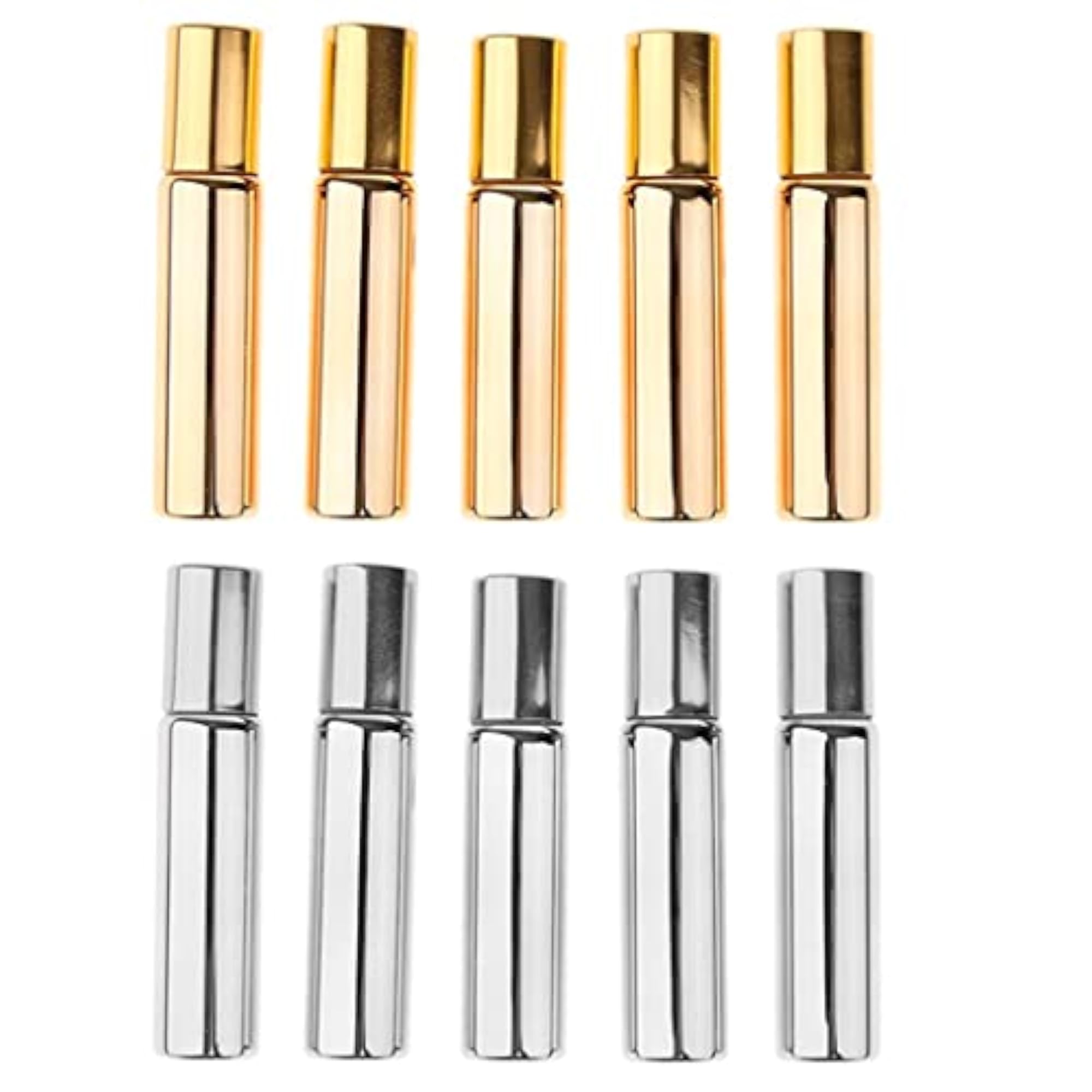 10x 10mL Empty Roller Bottle with Steel Ball for Essential Oils