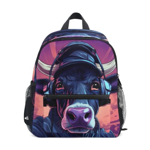 Sac d'école maternelle musique de vache pourpre pour les sorties scolaires et le préscolaire