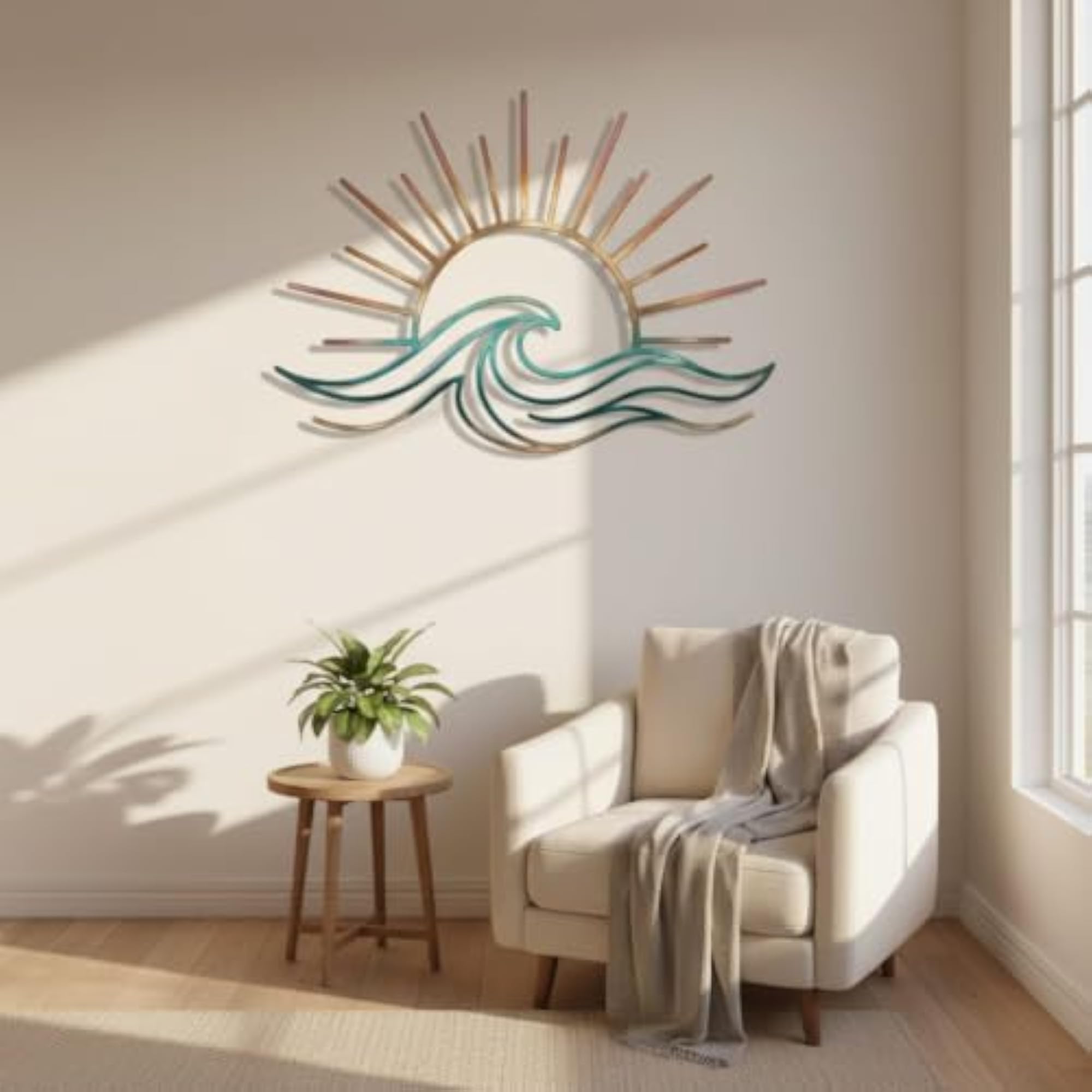 Hollow-out Metal Wall Decor, Easy to Install