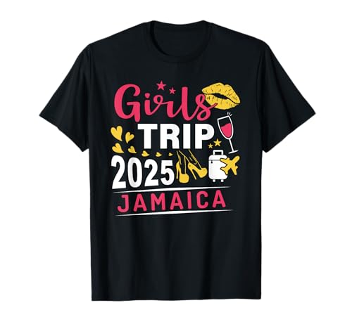 Girls Trip 2025 Jamaica Travel Group Matching Jamaica Vacay Maglietta