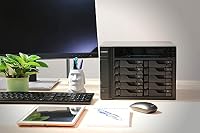 Asustor Lockerstor 10 Pro AS7110T 10 Bay NAS - Netzwerkspeicher Gehäuse, Quad Core 3.4GHz CPU, 8GB RAM DDR4, M.2 NVMe SSD Caching – Ansicht 5