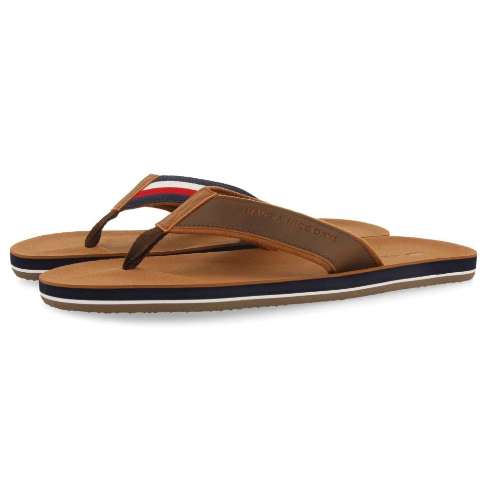 GIOSEPPO THELUS, Men's Flip Flops, Brown, 42 EU, brown, 9 UK