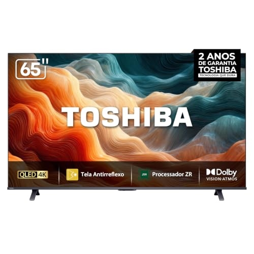 Toshiba Smart TV MiniLED QLED 4K 65" Polegadas 65M450SS com Painel Antirreflexo Process... Toshiba Smart TV MiniLED QLED 4K 65" Polegadas 65M450SS com Painel Antirreflexo Process...