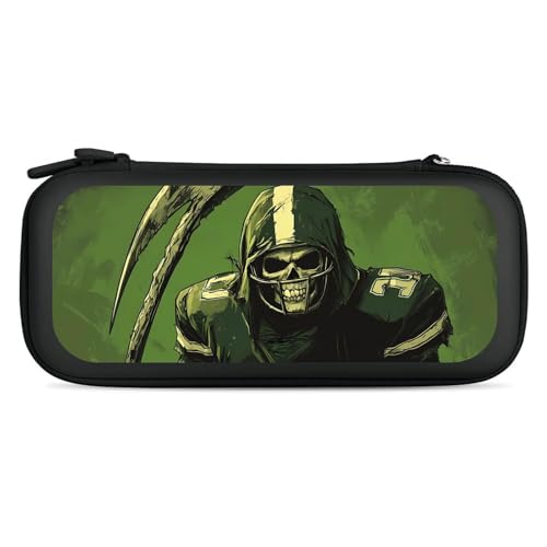 Grim Reaper U.S. Irish Football Compatible with Switch Carrying Case Hard Travel Game Bag Pouch with 15 Games Accessories Black-style