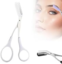 2024 Nouveau 2 - En - 1 Peigne Taille Des Sourcils, Arc Sourcil Rasoir, Antidérapant En Acier Inoxydable Face épilation Ciseaux, Cadeaux Pour Les Hommes Et Les Femmes (Blanc)