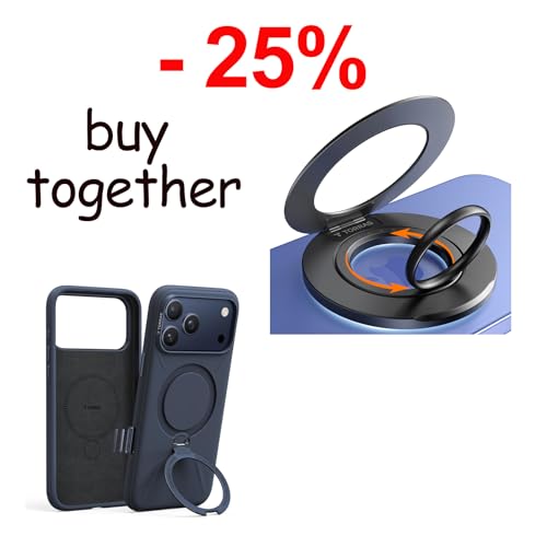 TORRAS Magnetic Stand Case & Magnetic Phone Grip Ring Holder Kickstand