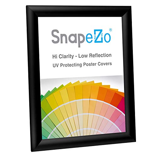 image for SnapeZo Black Certificate Frame 8.5x11, Front-Loading Aluminum, 1 Inch