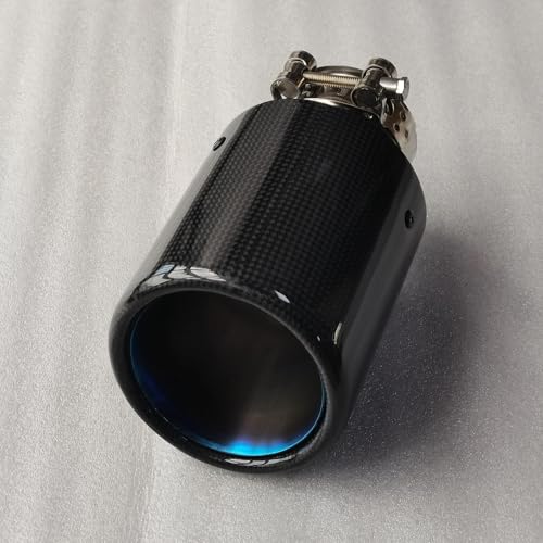 Tubo de escape con borde biselado y acabado de carbono liso 5