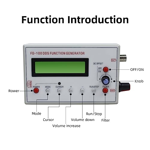 FG-100 1Hz-500KHz DDS Function Signal Generator Frequency Counter Signal Source Module Sine Square Triangle Sawtooth Waveform