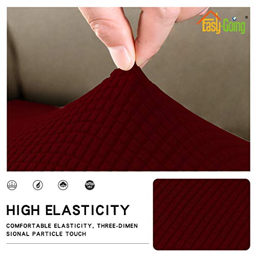 Image of Easy-Going Stretch 1 Piece Oversized Couch Cushion Cover for Sofa | X-Large Sofa Cushion Furniture Protector Sofa Seat sofa slipcover Washable sofa cover soft with Elastic Bottom Wine