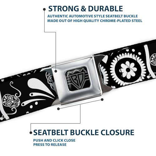 Cinturón Buckle-Down calaveras de azúcar para regalo original y casual 6