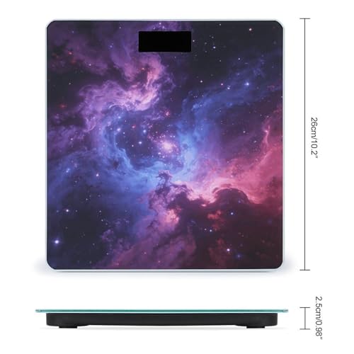 Báscula digital Cosmic Nebula para baño 400 lb capacidad miniatura 2