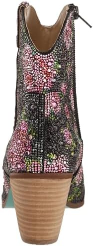 Betsey Johnson Women's Diva Western Boot, Black Floral, 9 | Image 2