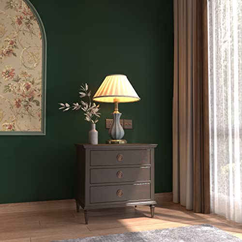 Voleaar Dark Green Contact Paper 15.7 X 393.7 Inches Pure Green Peel And Stick Wallpaper Vinyl Adhesive Waterproof Solid Color Green Wall Paper For Cabinet Shelf Liner Room Walls Covering Decorative #TOP2