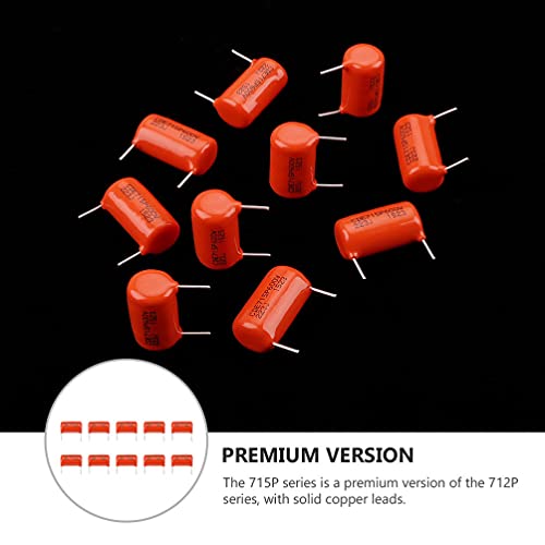 image for EXCEART 1 Set Orange Drop Film Capacitors P303 Guitar Guitar Tone Cap 
