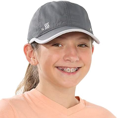 SAAKA Lightweight, Performance Hat for Kids and Youth. Premium Packaging. Quick Drying, Protects from The Sun. (Graphite)