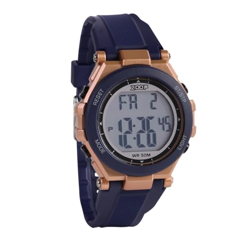 Image of Zoop Digital Watch with Rose Gold Case, Digital Dial & Blue Strap for Boys Kids, from House of Titan - 16047PP01