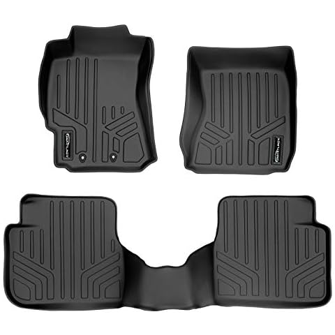SMARTLINER Custom Fit Floor Mats 2 Row Liner Set Black for 2009-2013 Subaru Forester - All Models Cover