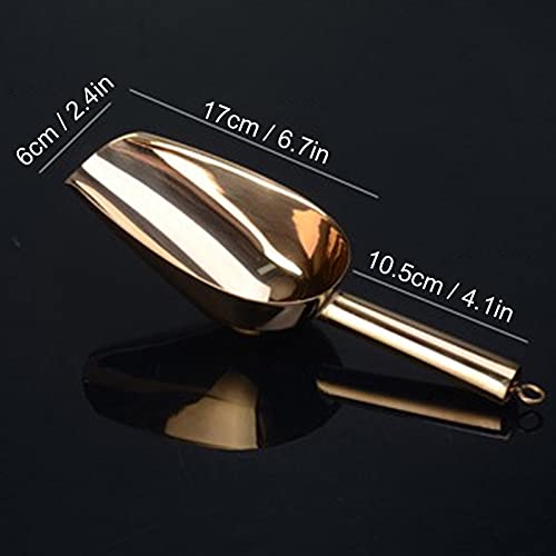 Eacam Thick Stainless Steel Food Shovel for Bar, Strong & Precisely Crafted, Ideal for Sugar & Flour (Number 3(14 X 2.9 X 2cm / 5.5 1.1 0.8in))