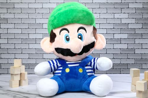 Image of A Little Swag Super Cute Green Luigi Stuffed Toys, Plush Cartoon Characters Teddy Bear for Girls, Boys, Kids, Mario Fans, Birthday Gift, Theme Parties, Home Decor
