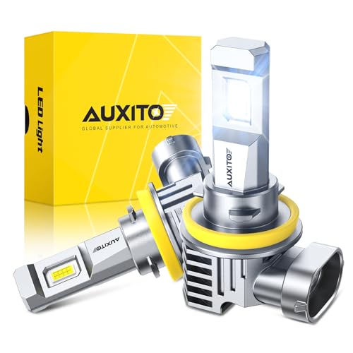 Image of AUXITO H11 /H9 /H16 /H8 LED Fog Light Bulbs, 6500K Cool White, 30000LM Brighter, Plug & Play, True Mini Size, Long Lifespan LED Fog Lights, Pack of 2