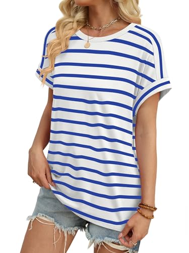 Image of WIHOLL Womens Tops Short Sleeve Shirts Summer Outfits 2026 Spring Dressy Casual Clothes Clothing