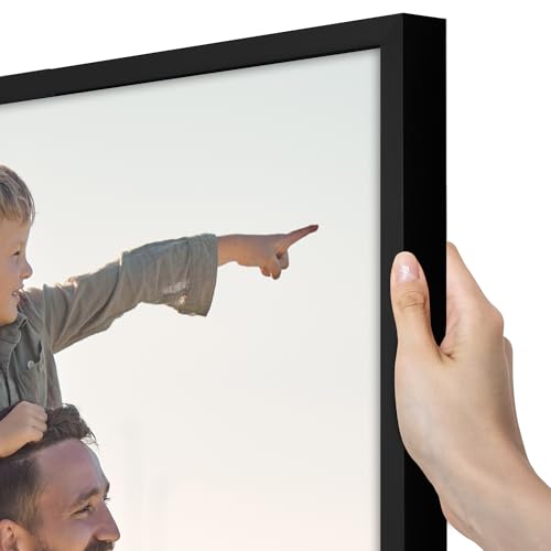 Americanflat 18x24 Poster Frame with Polished Plexiglass - Soho Collection - Gallery Style Deep Molding Picture Frames for Wall Display - Black by Americanflat - Image 8