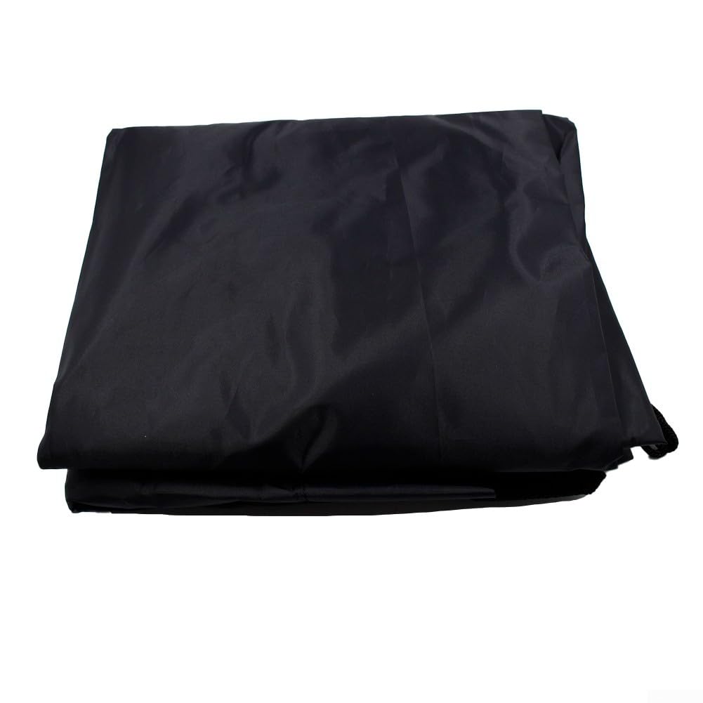 Sac de rangement noir pour tente, auvent, sac de rangement imperméable noir, avec cordon de serrage et deux dragonnes, pour meubles, grils, etc. (140 x 34 x 44 cm)