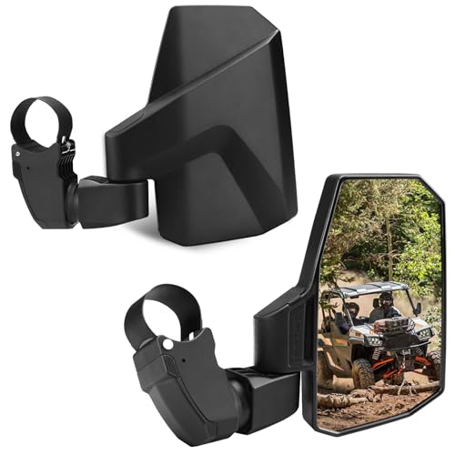 UTV Mirrors,The Spring Back Feature Allows Easy Reset After Fold,...