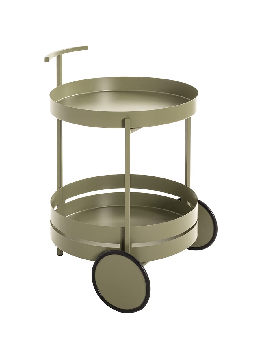 HAKU Carrello di Servizio verde canna, Metallo - Dim: A 62 x Ø 42 cm, Stile: Moderno