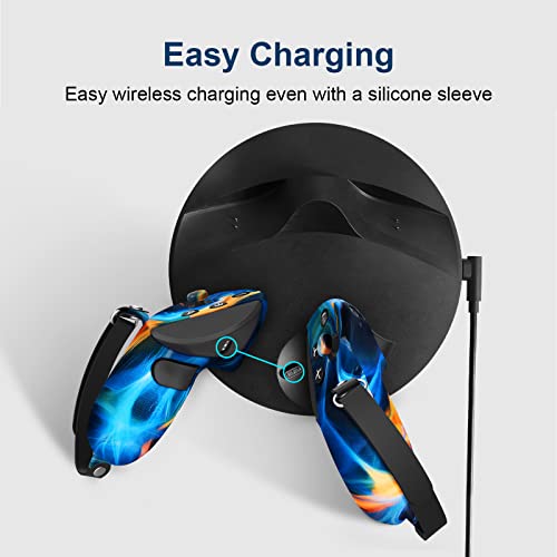 Compatible With Meta Quest Pro Accessories, Silicone Grip Cover Protector With Knuckle Straps For Quest Touch Pro Controller, Anti-Throw/Steady Signal/Unobstructed Camera Tracking (Aurora) #TOP1