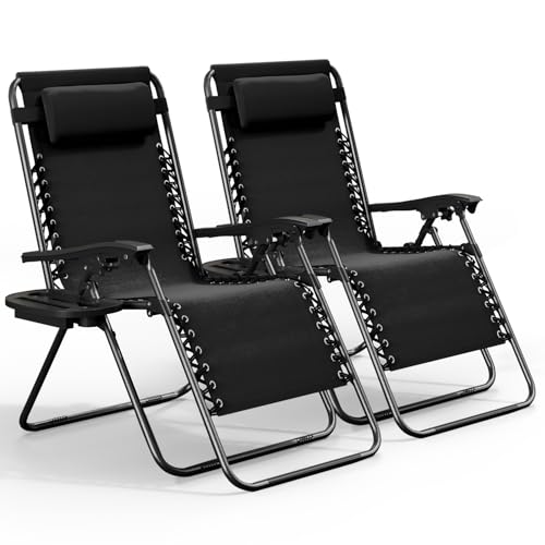 Nestl Zero Gravity Chairs Set of 2, Patio Lounge...