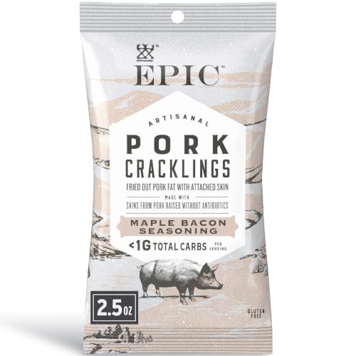 Image of EPIC Maple Bacon Seasoning Artisanal Pork Cracklings, Keto and Paleo Friendly, Protein Snacks, 2.5 oz