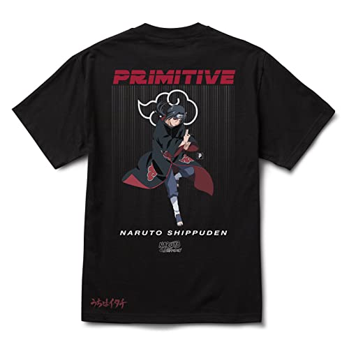 Primitive Skateboarding x Naruto Shippuden Itachi Uchiha Men s Short Sleeve T Shirt Black M