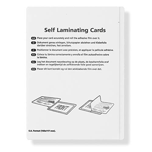 Kaltlaminiertaschen selbstklebend, Laminierfolien aus PET zum Versiegeln und Schützen von Fotos, Speisekarten etc. ohne Laminiergerät, 10er-Set, je 117 mm x 160 mm für A6, transparent