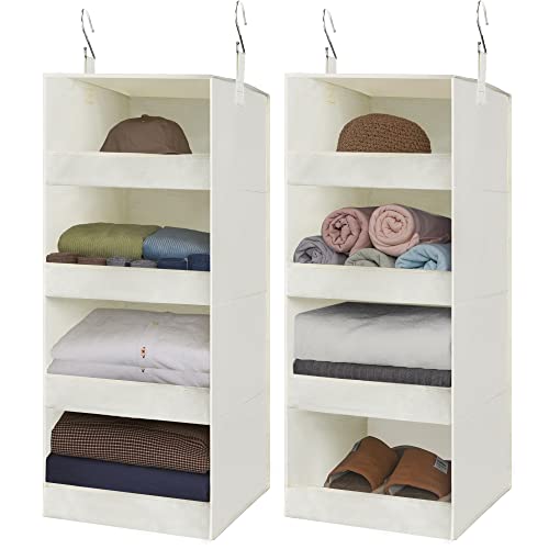 GRANNY SAYS 4-Shelf Hanging Organizer, Closet Hanging Shelves, Space Saver