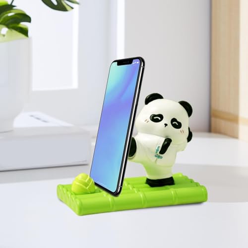 Support de téléphone panda en résine pour bureau